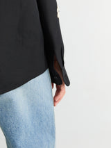 Khaite - Argo Top Floral Embroidery in Black