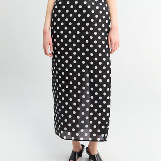 Khaite - Winton Skirt in Medium Dot Black