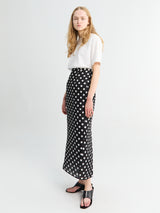 Khaite - Winton Skirt in Medium Dot Black