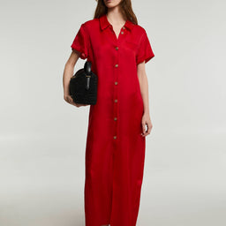 Khaite - Effy Dress in Raspberry