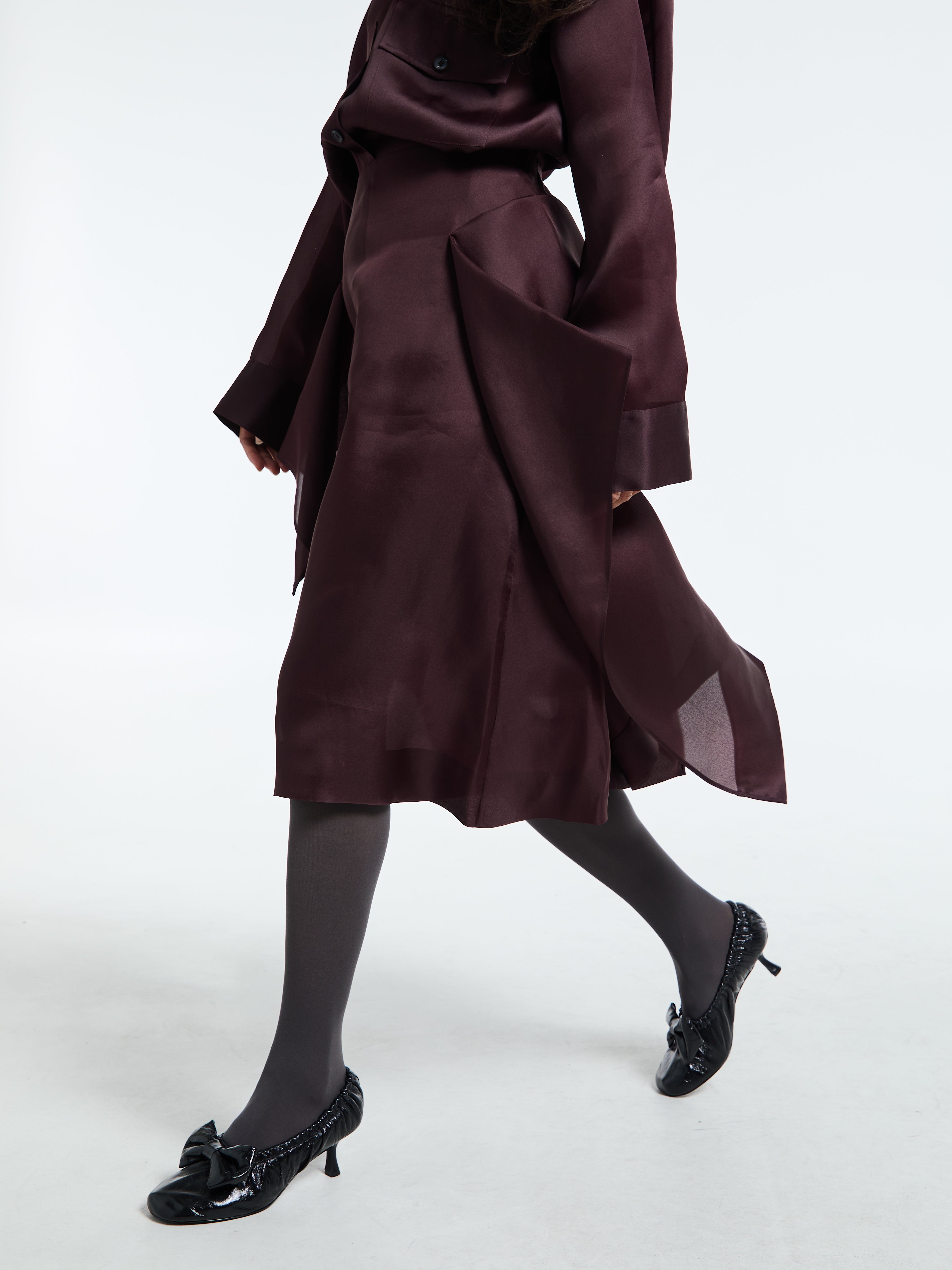 Khaite - Nina Skirt in Almandine