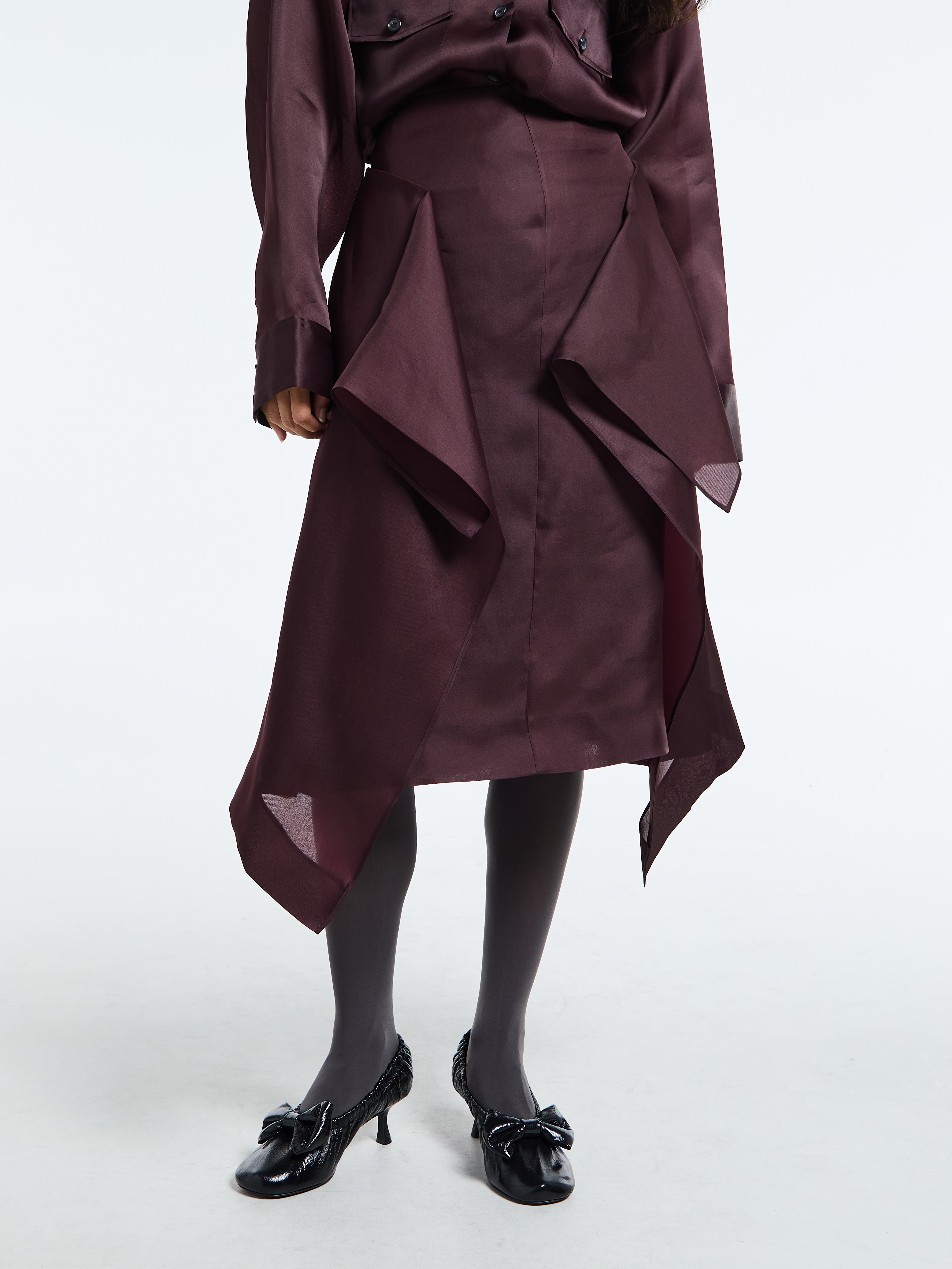 Khaite - Nina Skirt in Almandine