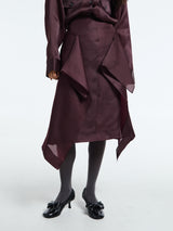 Khaite - Nina Skirt in Almandine