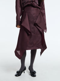 Khaite - Nina Skirt in Almandine