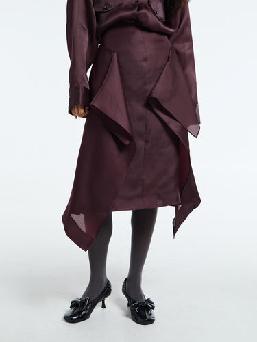 Khaite - Nina Skirt in Almandine