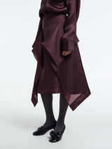 Khaite - Nina Skirt in Almandine