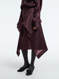 Khaite - Nina Skirt in Almandine