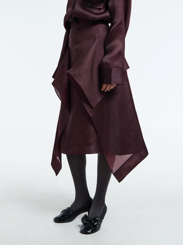 Khaite - Nina Skirt in Almandine