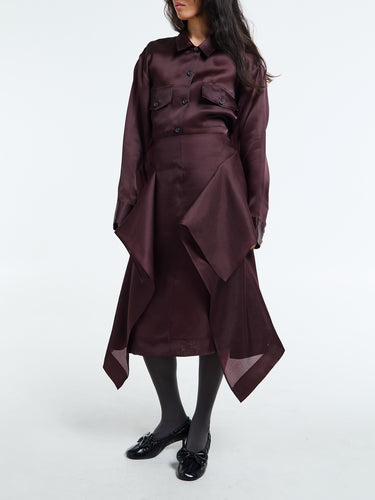 Khaite - Nina Skirt in Almandine