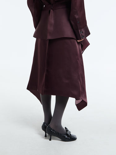 Khaite - Nina Skirt in Almandine