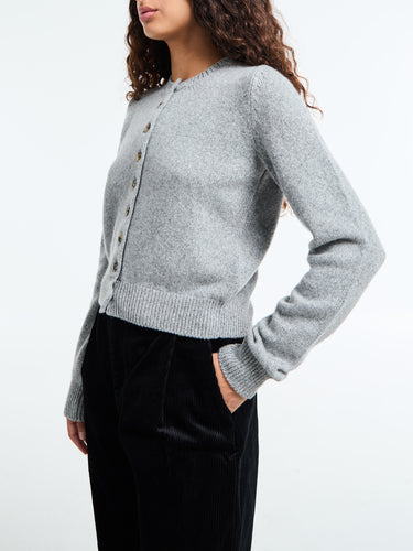 Khaite - Everheart Cardigan in Fog