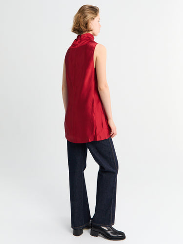 Khaite - Daria Dress in Crimson