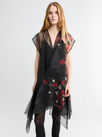 Khaite - Merith Dress Black and Red