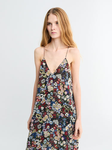 Taja Dress in Black Multi