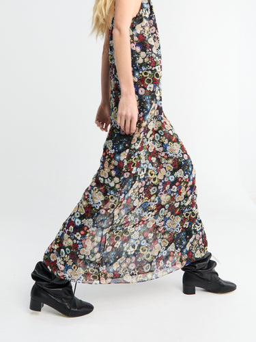 Taja Dress in Black Multi