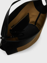 Khaite - Lotus Medium Canvas Tote Bag in Black and Honey
