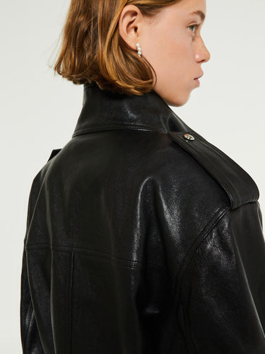 Khaite - Kember Leather Jacket in Black