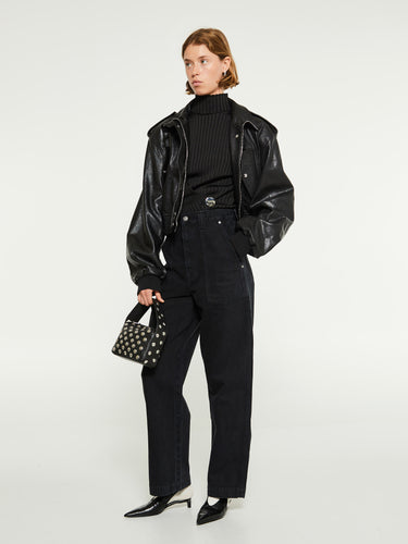 Khaite - Kember Leather Jacket in Black