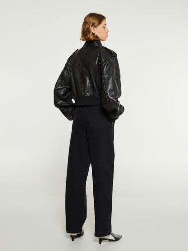 Khaite - Kember Leather Jacket in Black