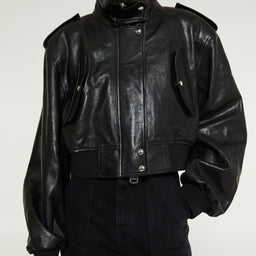 Khaite - Kember Leather Jacket in Black