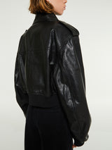 Khaite - Kember Leather Jacket in Black
