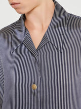 Khaite - Owen Top in Navy and White