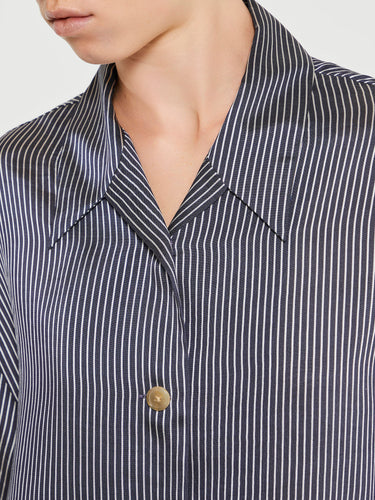 Khaite - Owen Top in Navy and White