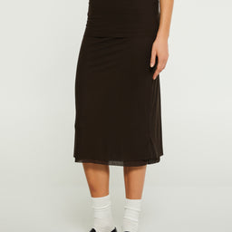 Leema Skirt in Dark Brown