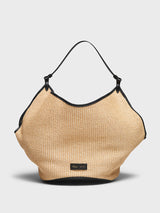 Khaite - Medium Lotus Bag in Black and Natural