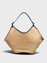 Khaite - Medium Lotus Bag in Black and Natural