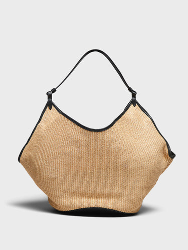Khaite - Medium Lotus Bag in Black and Natural
