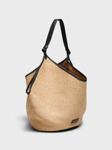Khaite - Medium Lotus Bag in Black and Natural