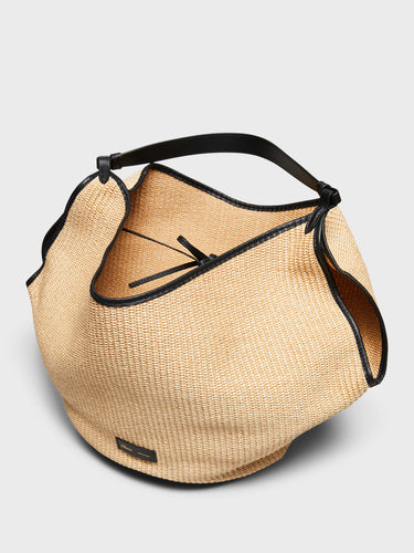Khaite - Medium Lotus Bag in Black and Natural