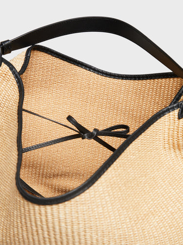 Khaite - Medium Lotus Bag in Black and Natural