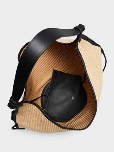 Khaite - Medium Lotus Bag in Black and Natural