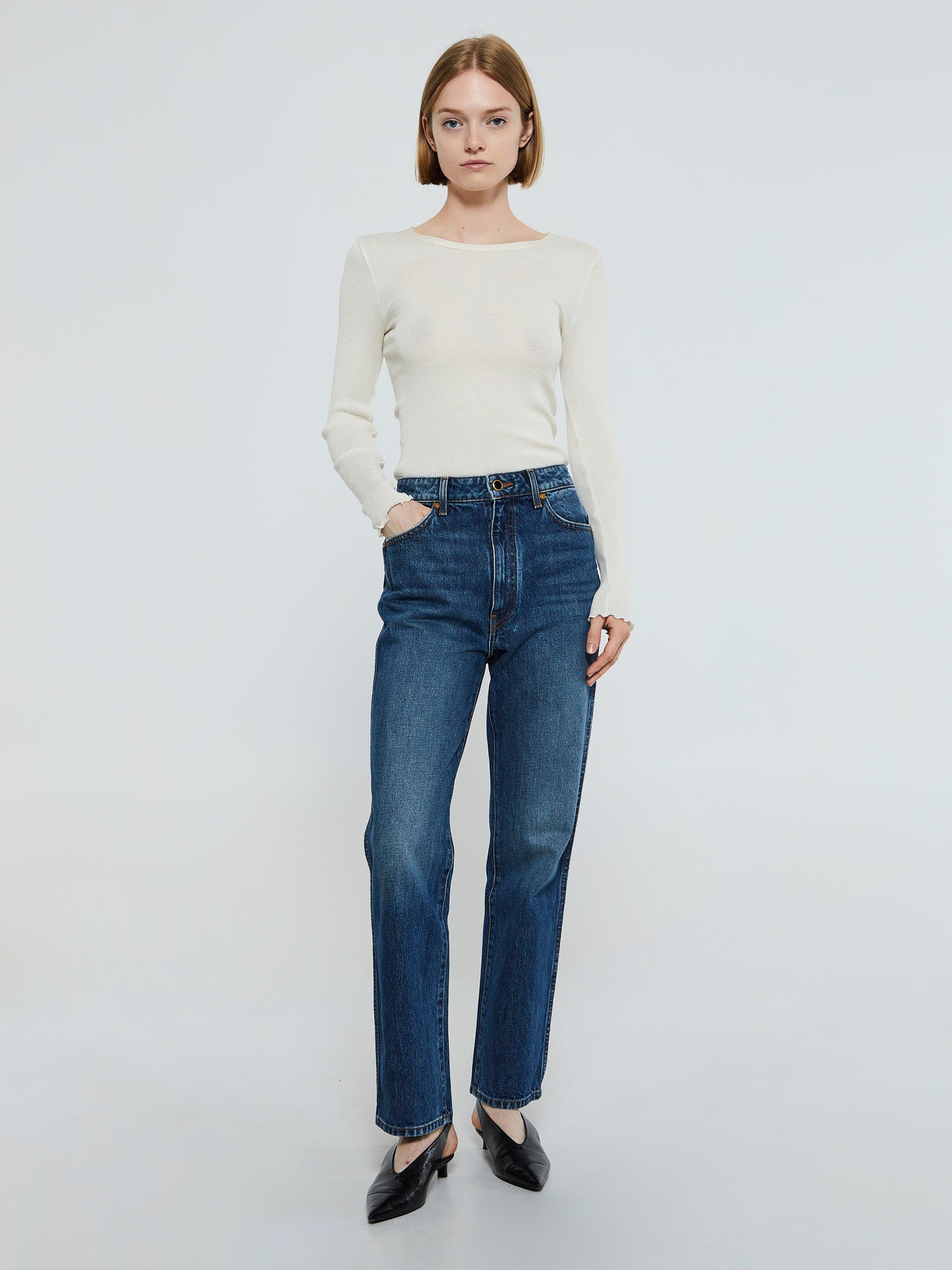 Khaite - Abigail Jeans in Archer