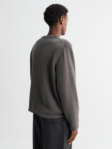 Lady White Co. - Wool Cashmere Sweater in Marine Grey