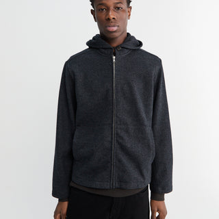Lady White Co. - Wool Zip Hoodie in Charcoal