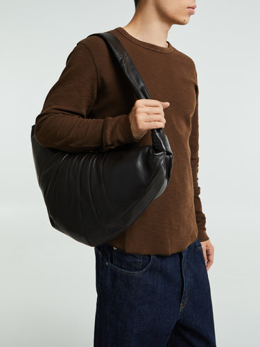 Lemaire - Large Croissant Bag in Dark Chocolate