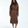 Lemaire - Straight Collar Twisted Dress in Brunette