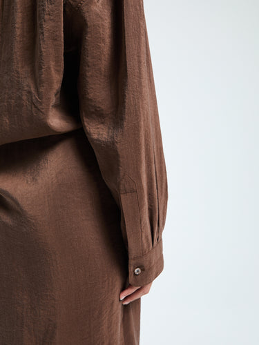 Lemaire - Straight Collar Twisted Dress in Brunette