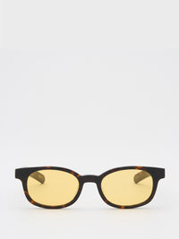 Flatlist - Le Bucheron Sunglasses in Dark Tortoise and Solid Yellow Lens