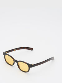 Flatlist - Le Bucheron Sunglasses in Dark Tortoise and Solid Yellow Lens