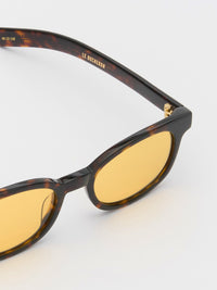 Flatlist - Le Bucheron Sunglasses in Dark Tortoise and Solid Yellow Lens