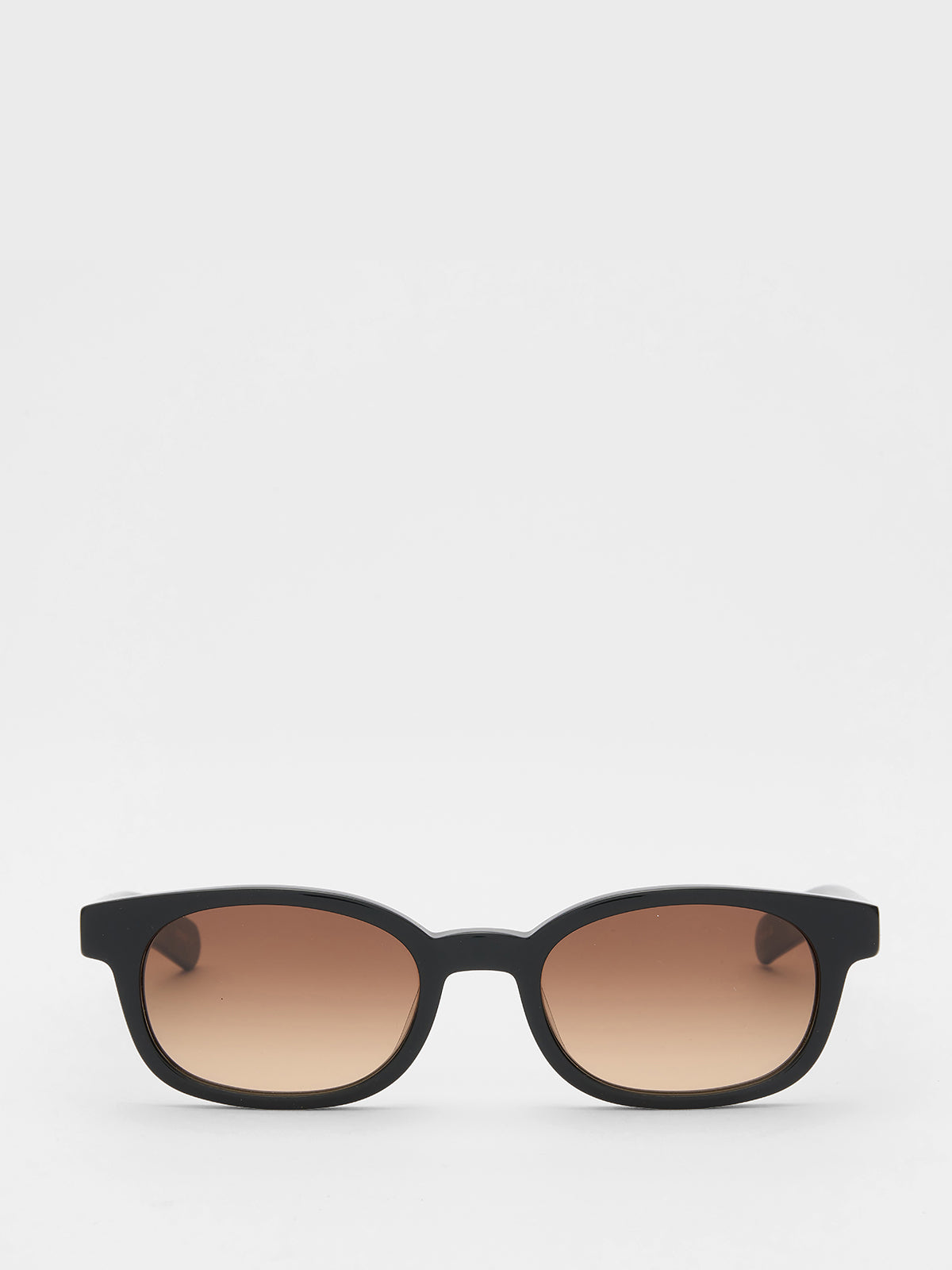 Flatlist - Le Bucheron Sunglasses in Solid Black and Brown Gradient Lens