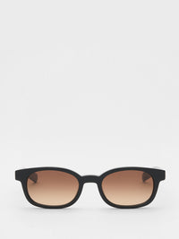 Flatlist - Le Bucheron Sunglasses in Solid Black and Brown Gradient Lens