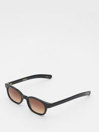 Flatlist - Le Bucheron Sunglasses in Solid Black and Brown Gradient Lens