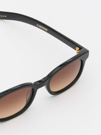 Flatlist - Le Bucheron Sunglasses in Solid Black and Brown Gradient Lens