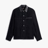 Lemaire - Workwear Overshirt With Leather Collar in Black
