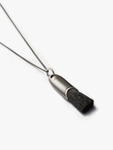 Lemaire - Personal Brush Necklace in Silver and Brown